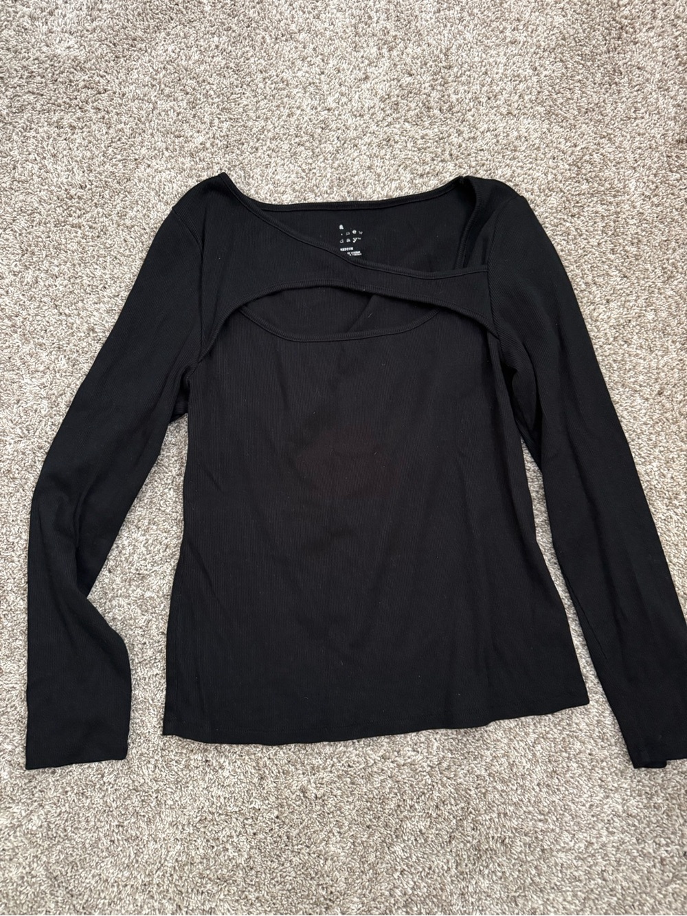 a new day Black Long Sleeve with cut out